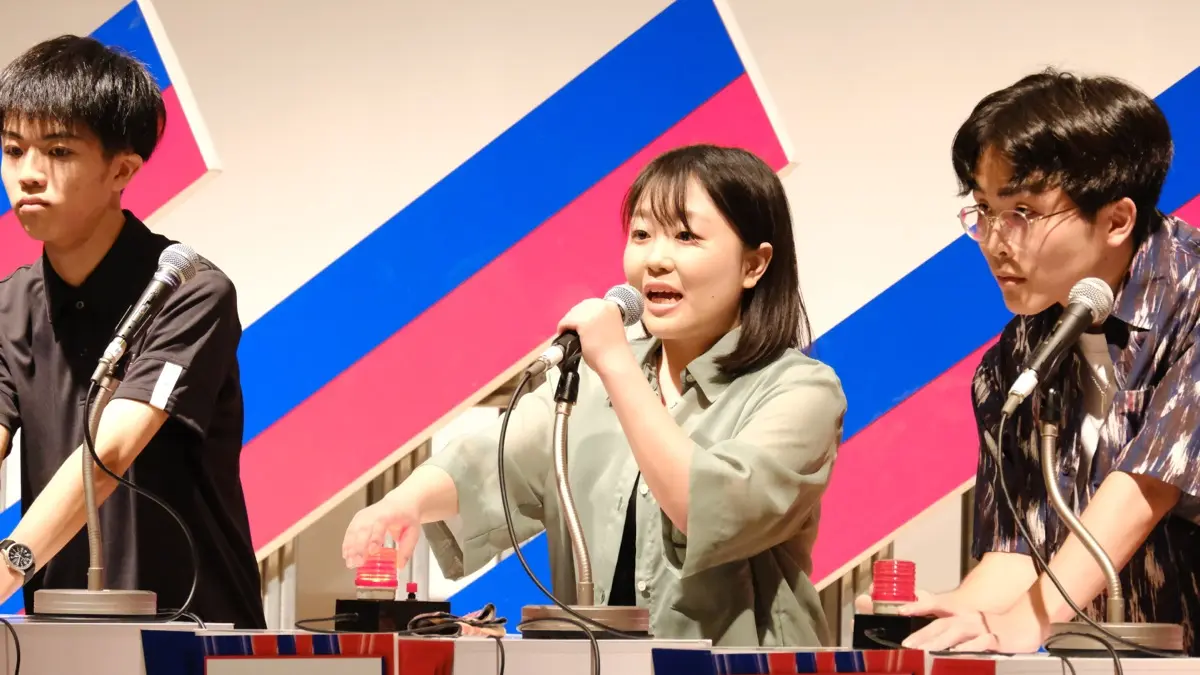 敗者復活戦を勝ち抜いた奈良・西大和学園高校1年生の村蒔絵麻さん