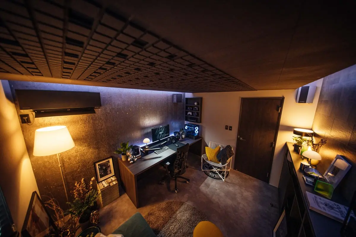 高密度の遮音層を持つ防音素材を使用