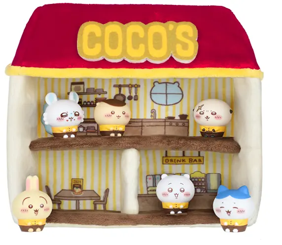 ココスオリジナルドールハウス  ＋ソフビ人形6種セット