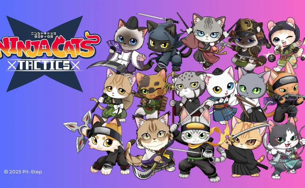 26名のVTuberが声優出演する『NINJA CATS: Tactics』／画像は公式Xより