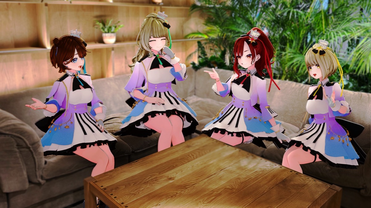 話が弾むまりなすの4人