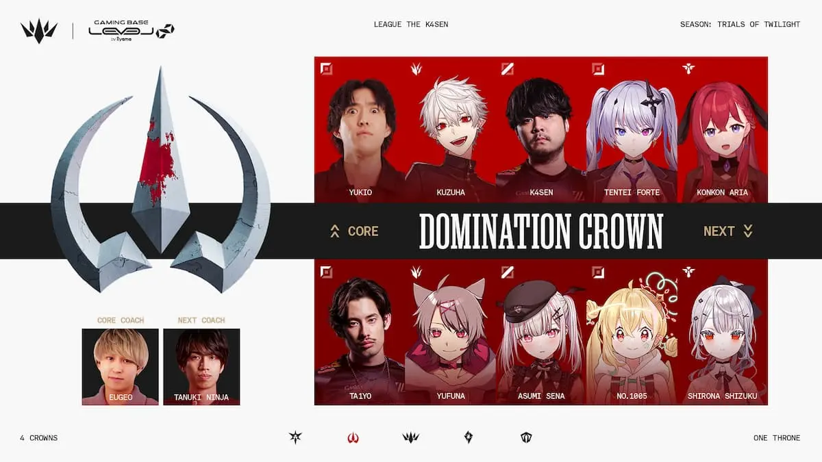LTK新シーズンの「Domination Crown」／画像は大会公式Xから