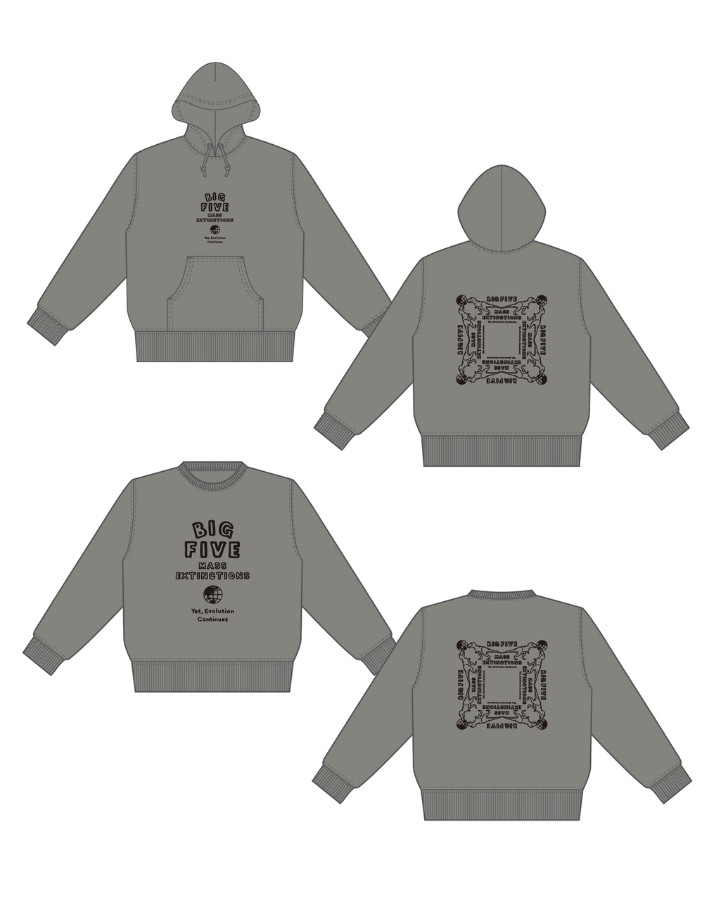 ナイジェル グラフ×「大絶滅展」　コラボパーカー