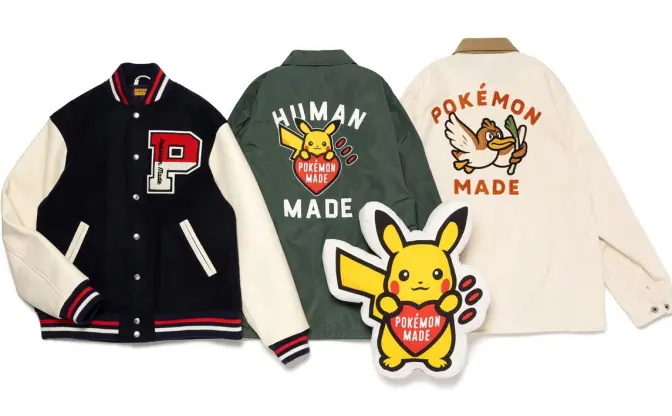ポケモン×HUMAN MADEコラボ発売　ネギを挿せるカモネギのジャケットなど全9型