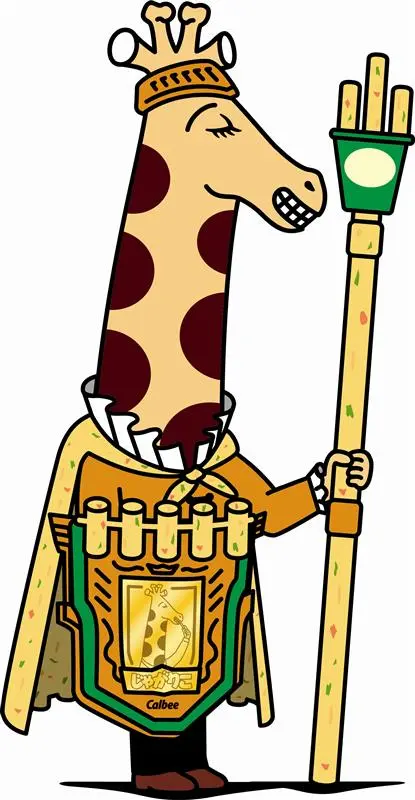 キリンを模したじゃがりこのキャラクター「じゃがお」も超合金とのコラボレーションデザインに