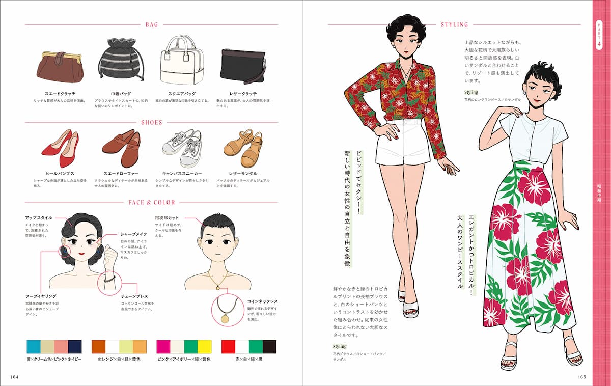 『イラストレーターのための レトロファッション大図鑑』サンプル-4