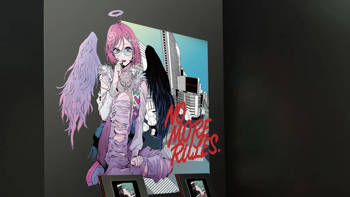 横槍メンゴ、化粧品ブランド「KATE」とコラボ 旗艦店の新ビジュアルを描き下ろし