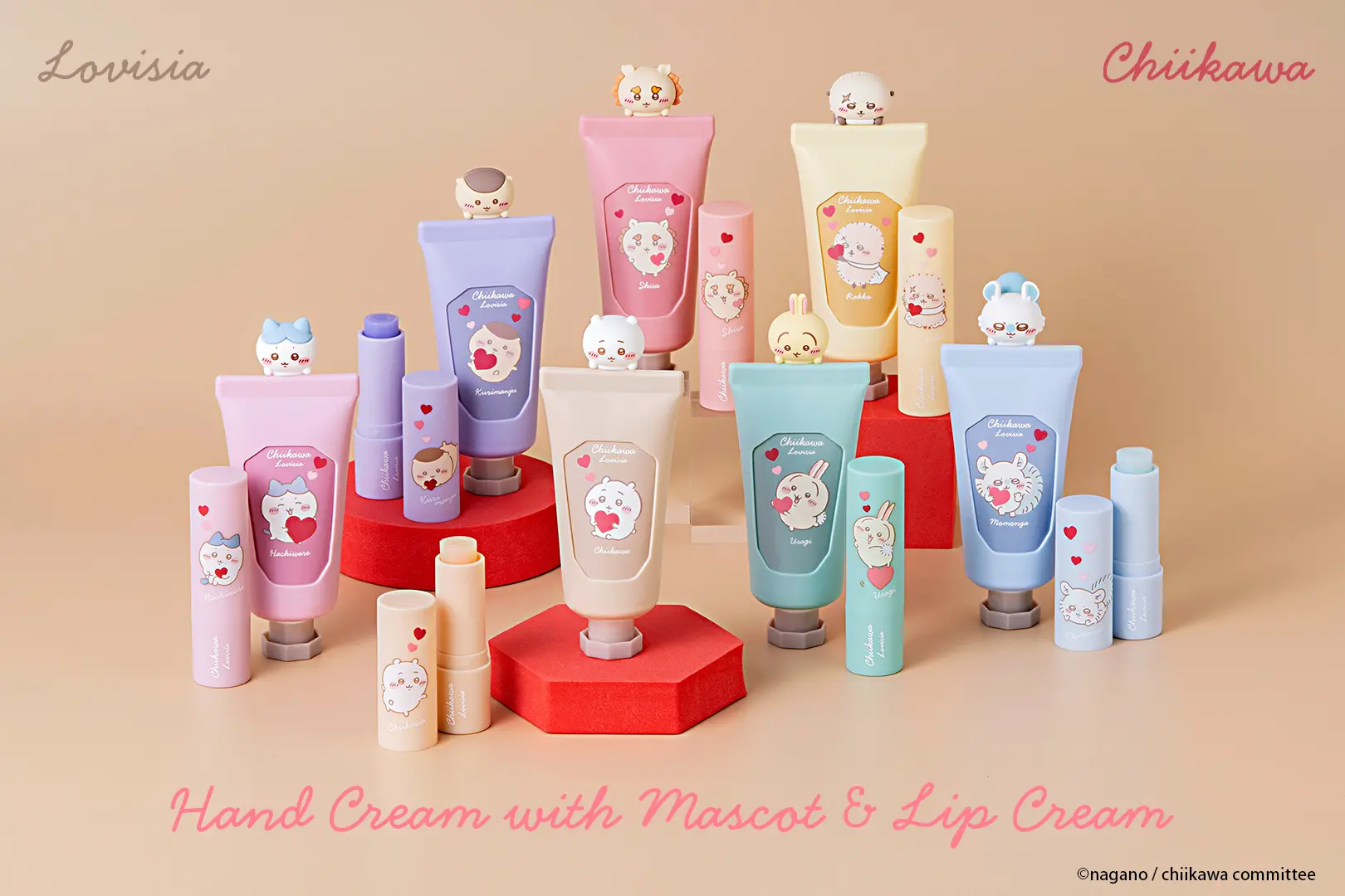 ちいかわのハンドクリーム＆リップが発売　鎮座する立体マスコットが可愛い