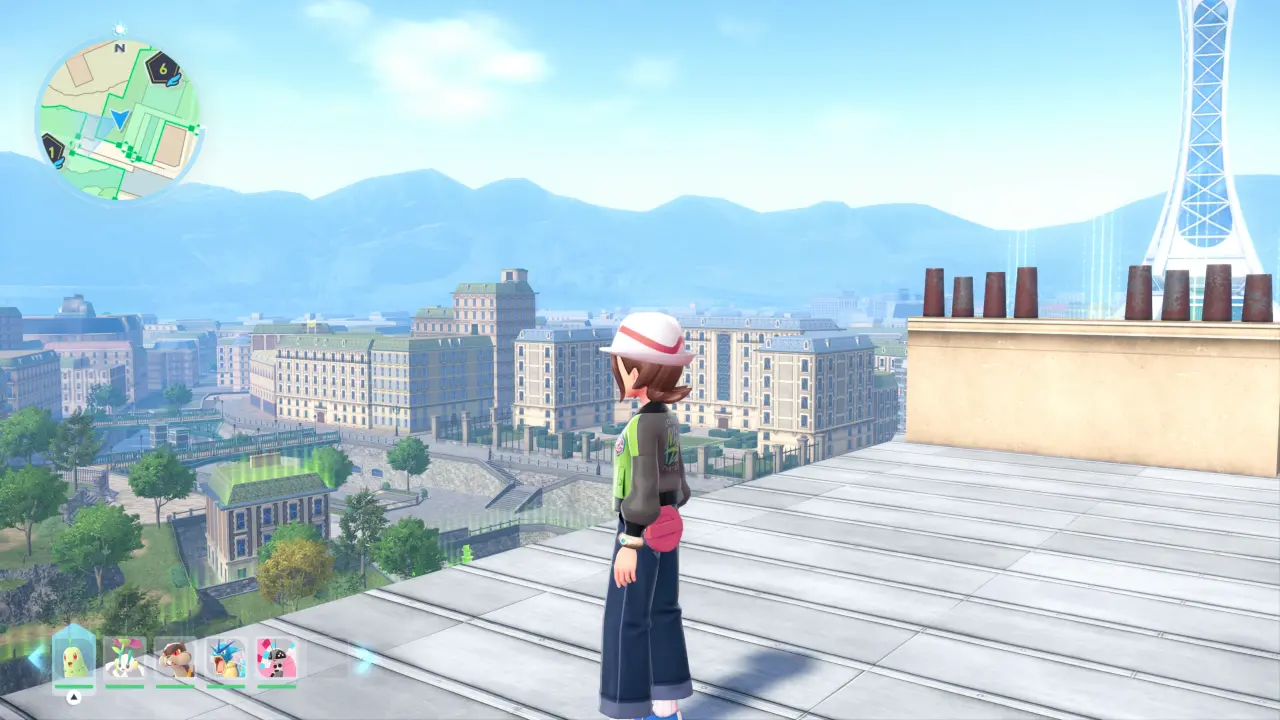 屋上からの景色は壮観！