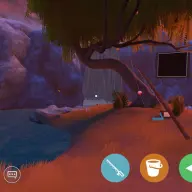 iOS版からのアクセスも確認できたワールド「A Simple Fishing World」／筆者撮影