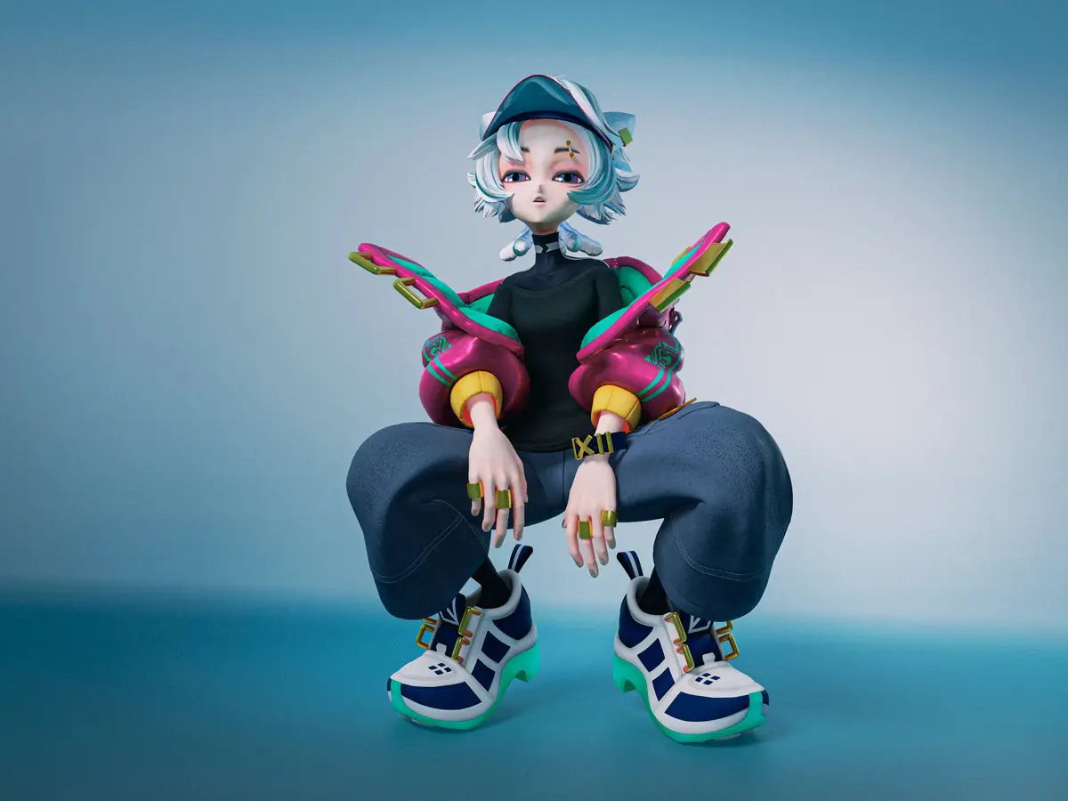 sheidAさんが歌声を担当するバーチャルアーティスト・ICQ（イコ）