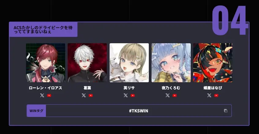 チーム「ACSたかしのドライピークを待っててすまないねぇ」／画像は大会公式サイトから
