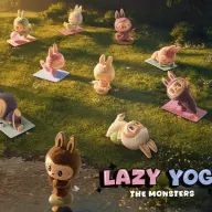 POP MARTが展開するラブブの「THE MONSTERS Lazy Yoga」 シリーズ