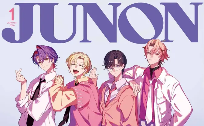 にじさんじVOLTACTIONが『JUNON』特別版の表紙に　ラフなスクールスタイルを披露