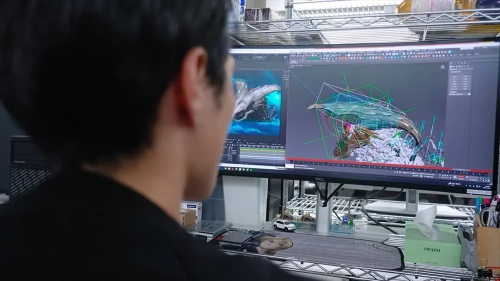 ドキュメンタリーで紹介された3DCGの制作風景