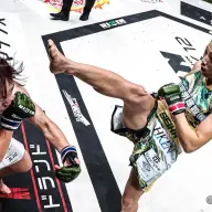 女子スーパーアトム級タイトルマッチ 伊澤星花 vs. 大島沙緒里1