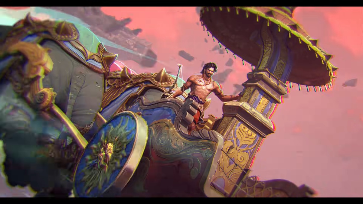 『Baahubali: The Eternal War Part 1』の死後の世界で戦車を駆るバーフバリ