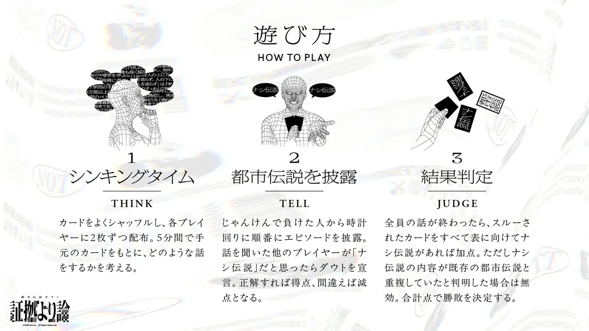 都市伝説ダウト『証拠より論』遊び方