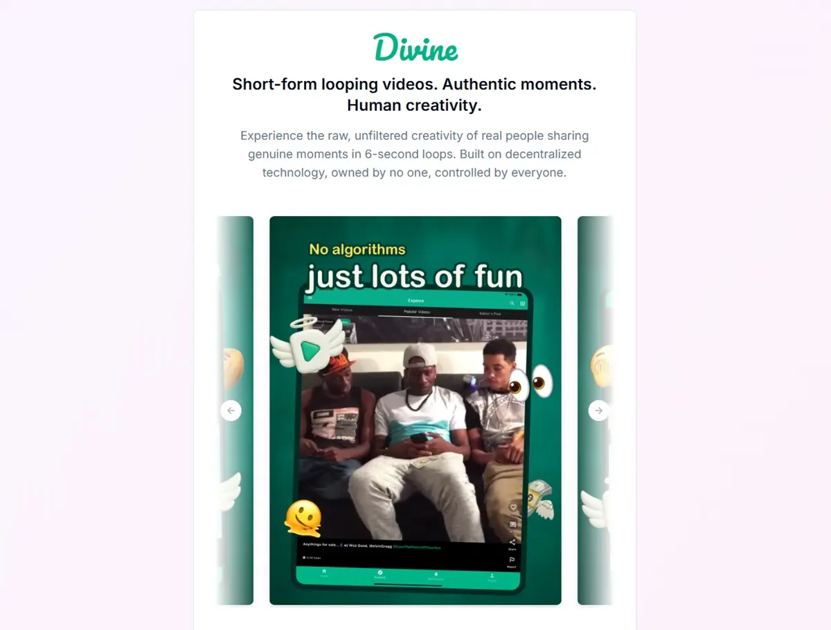 deVineの紹介ページ