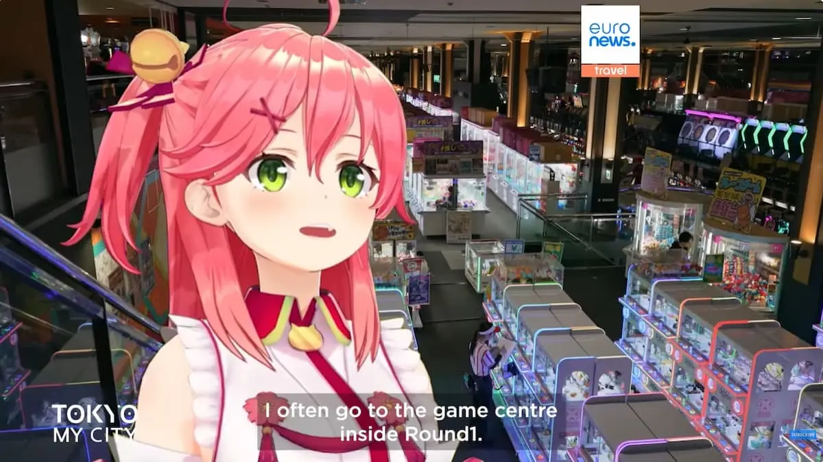 ラウンドワンについて語るさくらみこさん／画像は「Tokyo My City」の動画から