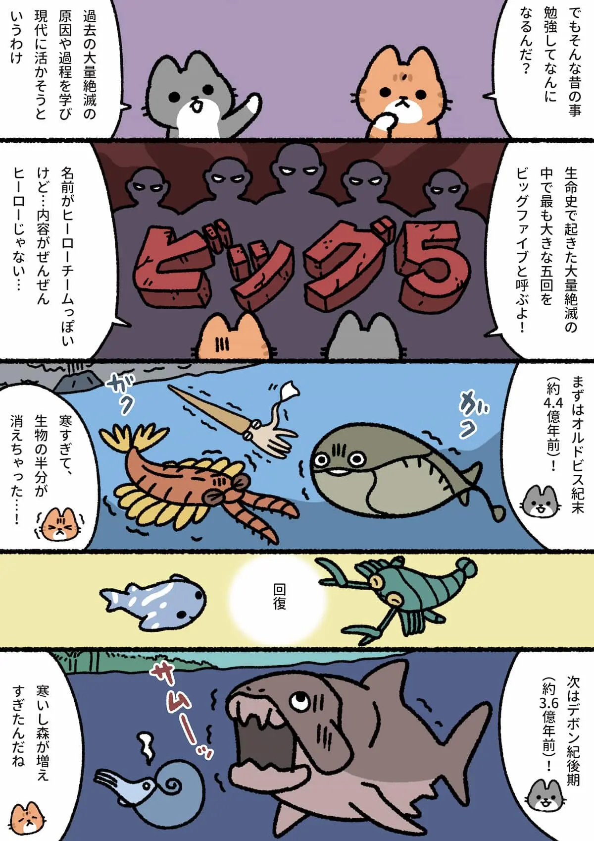 ぱんだにあさんによる「大絶滅展」レポート漫画-2