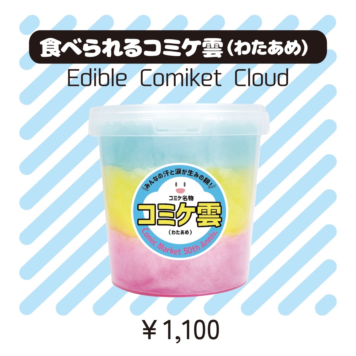 食べられるコミケ雲（わたあめ）