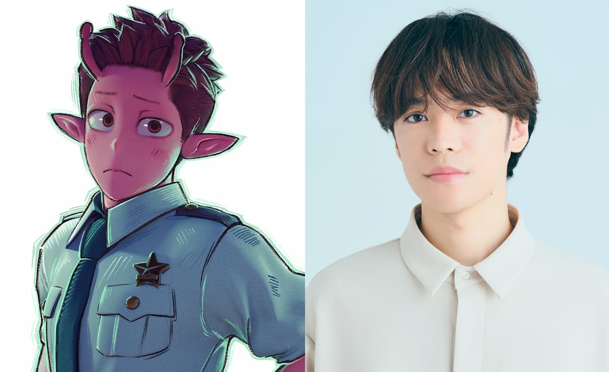 アサミ巡査（画像左）と、それを演じる小野賢章さん（画像右）