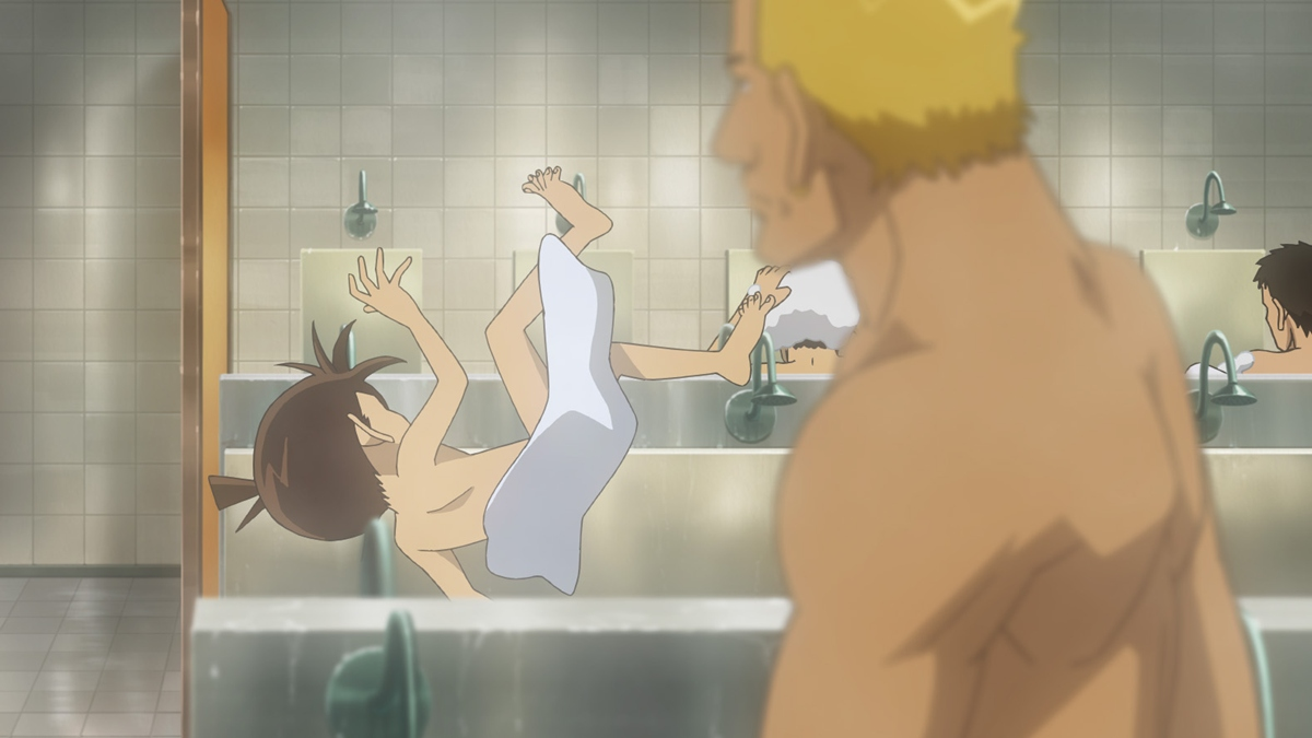 銭湯での転倒をきっかけに記憶喪失となったコナン