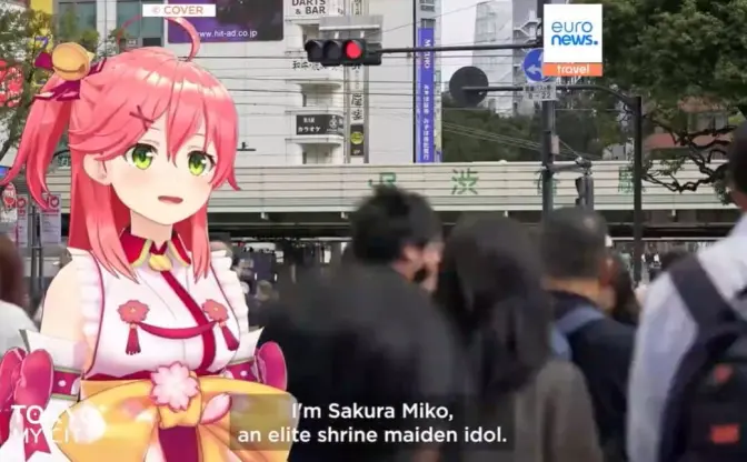 さくらみこ、国際ニュースチャンネル「Euronews」に出演　東京の魅力を散策しながら紹介