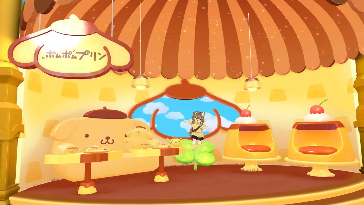 サンリオキャラクターズとコラボした人気アバターの試着もできる／筆者撮影（2024年）