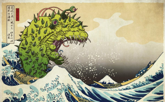 葛飾北斎×クトゥルフ神話──浮世絵に邪神が降臨する画集『邪神三十六景』刊行