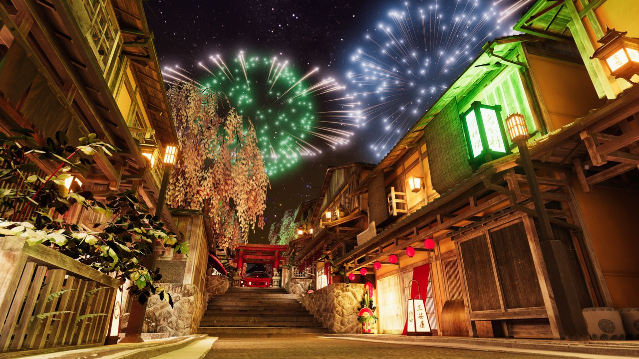 VRChatワールド「Gion Street - 祇園通り日本」／筆者撮影