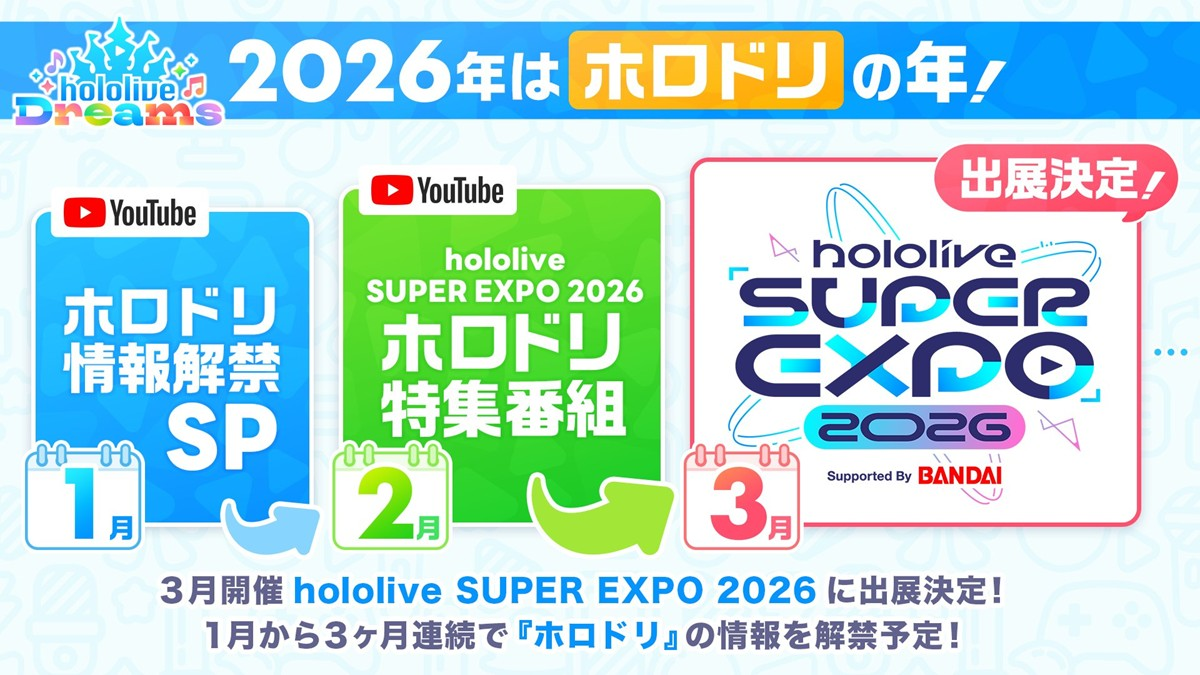 『ホロライブドリームス』情報解禁スケジュール