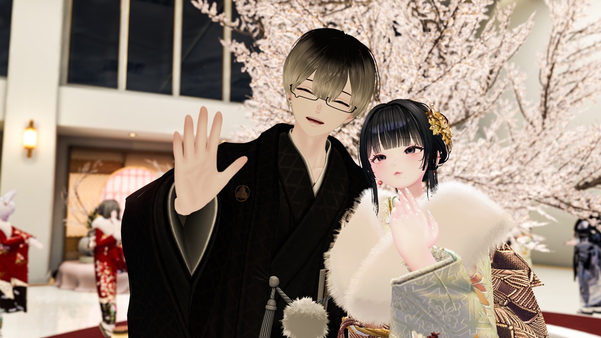 「Kimonowa メタバース成人式 2026」記念撮影の風景