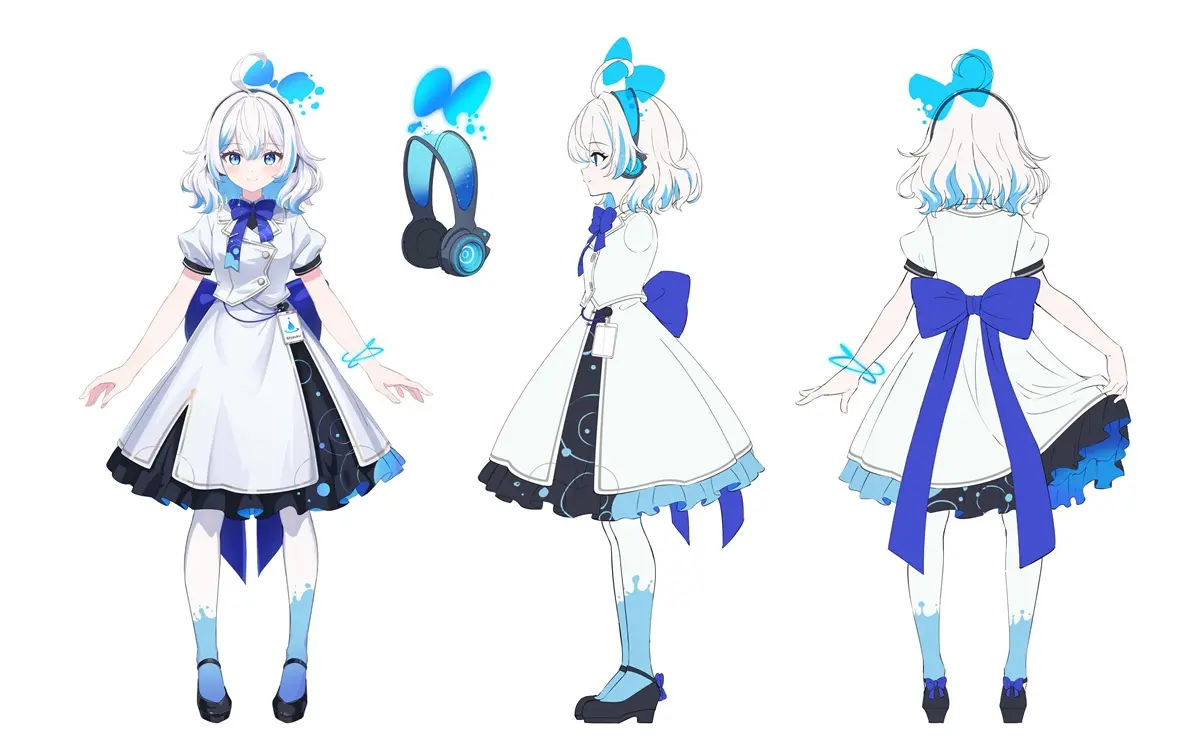 しずくの三面図