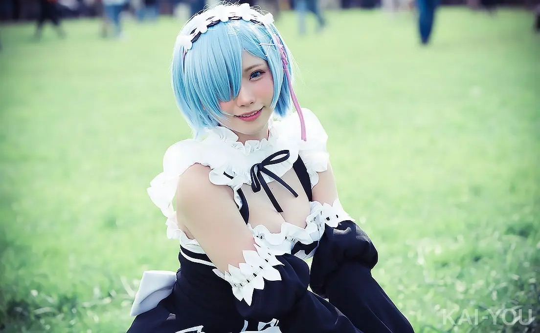 2019年8月「コミックマーケット96」の防災公園で撮影したえなこさん／写真：Diora