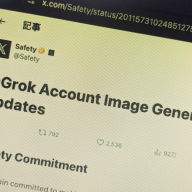 Grokの声明／写真はKAI-YOU編集部が撮影