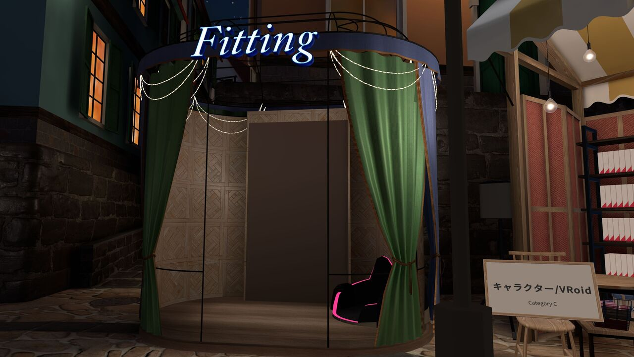 アバターの試着コーナー／筆者撮影