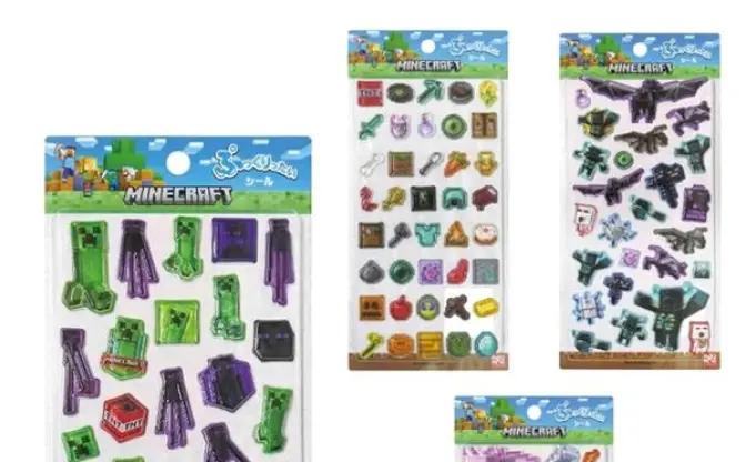 『Minecraft』の立体シール発売　ぷっくりしたクリーパーやエンダーマンが可愛い