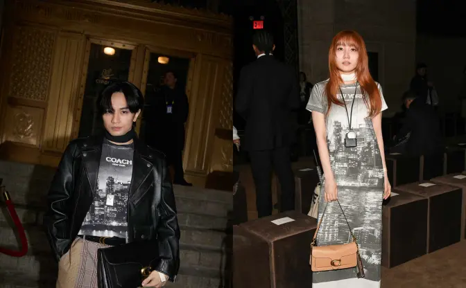 中島健人＆幾田りら、ニューヨークの街並みを纏う　COACHのコレクションに出席