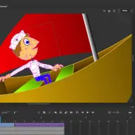 Adobe Animateチュートリアル画面／画像は<a href="https://www.adobe.com/jp/learn/animate/web/animate-with-asset-warp" target="_blank">Adobe公式サイト</a>から