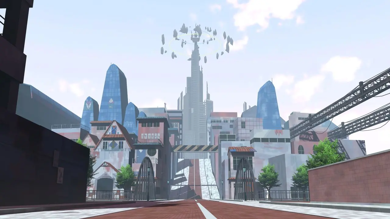 VRゲーム「神椿市建設中。VIRTUAL REALITY」の世界がVRChatに登場／筆者撮影