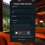 VRChatアカウント登録画面／筆者スクリーンショット