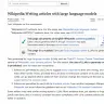 画像は英語版ウィキペディア「Wikipedia:Writing articles with large language models」のページより