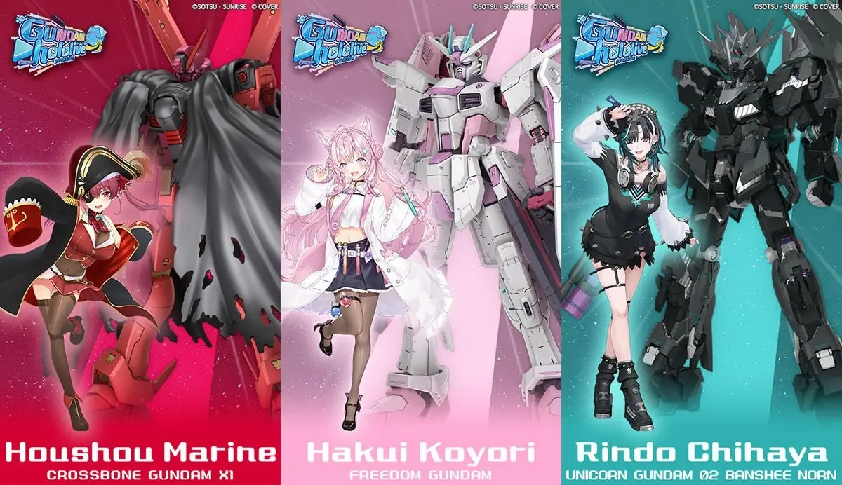 ホロライブ×ガンダム、コラボモビルスーツ公開　宝鐘マリンはクロスボーン・ガンダムX1
