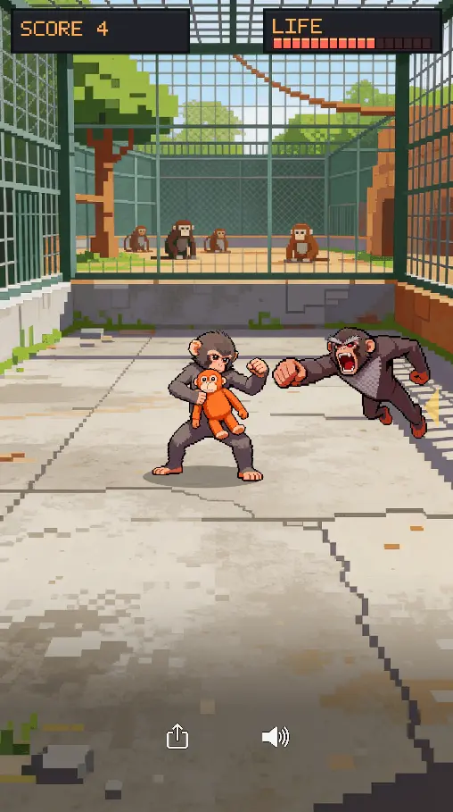 『Zoo Fighter』プレイ画面