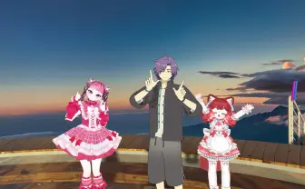 赤見かるびのVRChatワールドにスタンミ×水曜日のカンパネラ詩羽が訪問