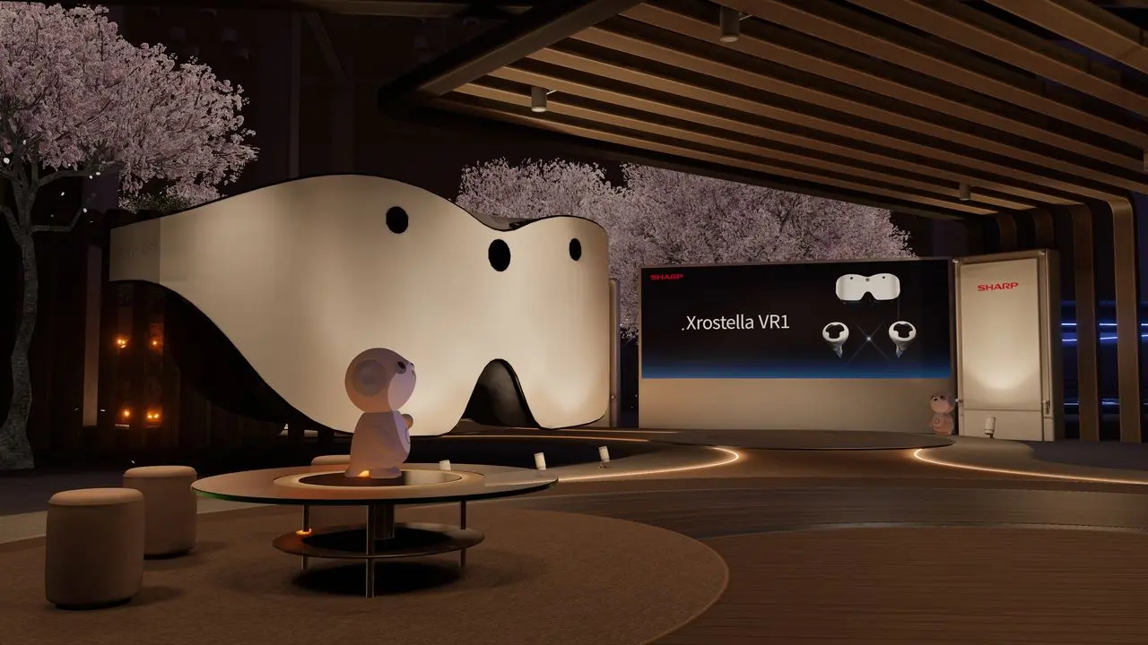「Xrostella VR1」公式VRChatワールド「SHARP Xrostella World」／筆者撮影