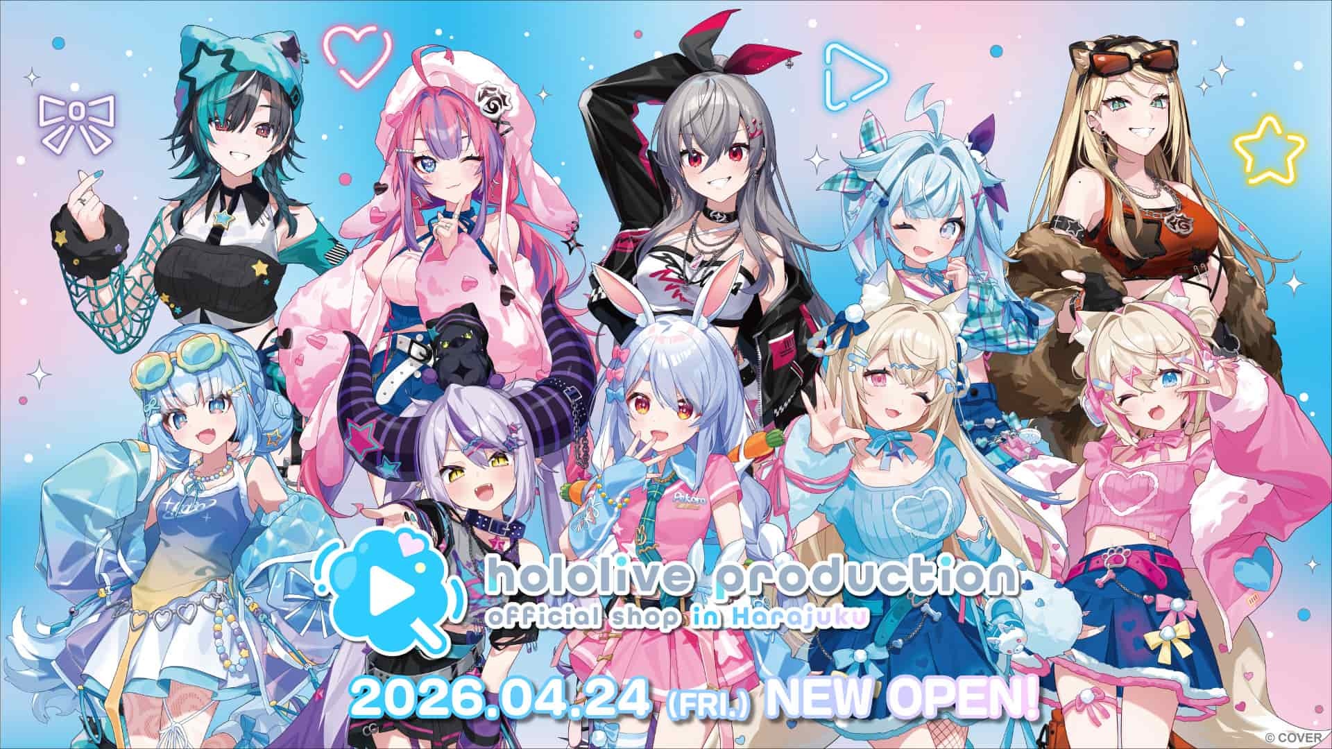 ホロライブが原宿に公式ショップをオープン 兎田ぺこらの等身大