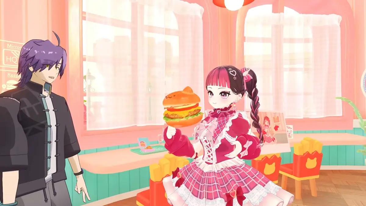 ハンバーガーは手に取ると欠けていくギミック付き